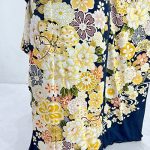 【振袖】紺/黄・牡丹