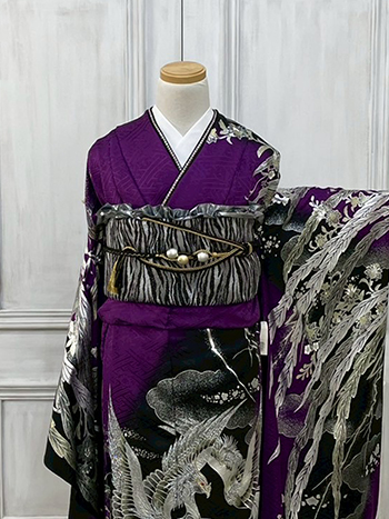【振袖】紫・鳳凰