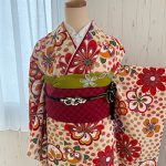 【振袖】赤・梅