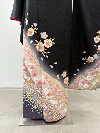 【振袖】黒・桜