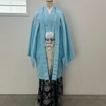 【男性袴】水色・菊菱