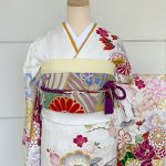 【振袖】白/青・菊/扇