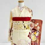 【振袖】白/ﾋﾟﾝｸ・牡丹