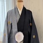 【男性袴】黒/グレー