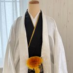 【男性袴】白・バラ