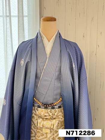 【男性袴】青・グラデーション