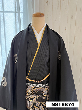 【男性袴】黒・鳳凰