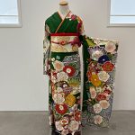 【振袖】緑・梅