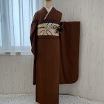 【振袖】茶・無地
