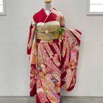 【振袖】赤・バラ