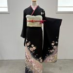 【振袖】黒・桜