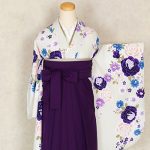 【卒業袴】ｸﾞﾚｰ・薔薇