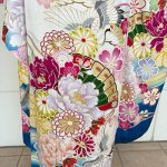 【振袖】白/青・菊/扇