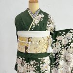 【振袖】緑・牡丹