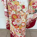 【振袖】白/赤・菊/桜