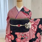 【振袖】黒・梅