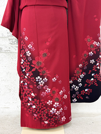【振袖】赤・桜