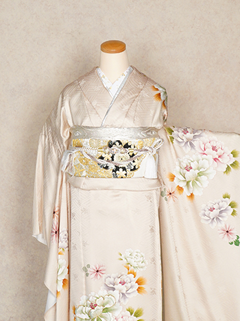 【振袖】ﾋﾟﾝｸ・牡丹