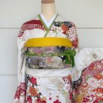 【振袖】白/赤・菊/桜