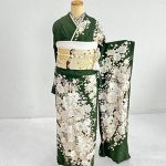 【振袖】緑・牡丹