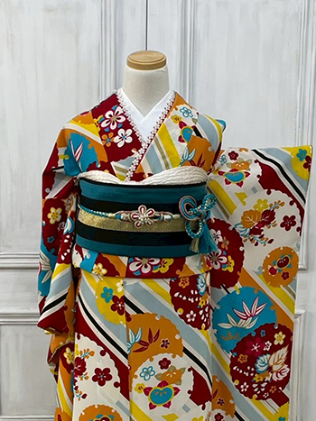 【振袖】黄色・雪輪