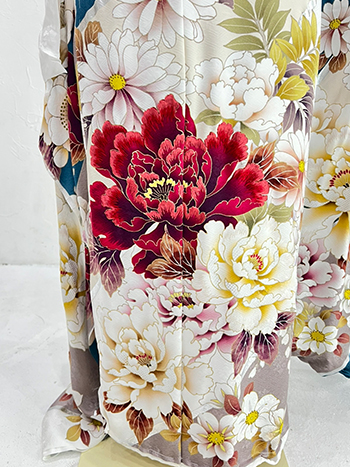 【振袖】青・牡丹