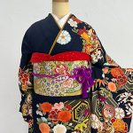 【振袖】紺・桜/鞠