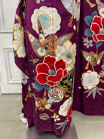 【振袖】紫・椿