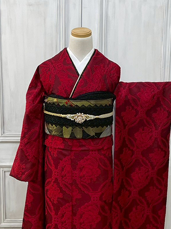 【振袖】赤・七宝