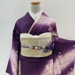 【振袖】紫・桜