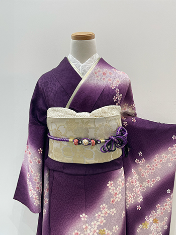 【振袖】紫・桜