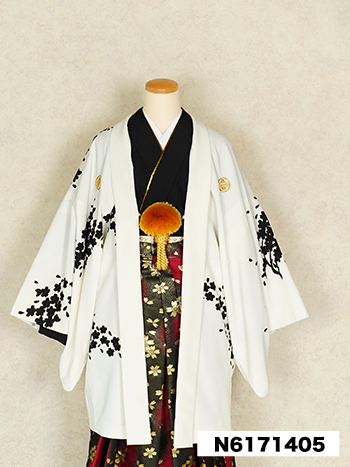 【男性袴】白・桜