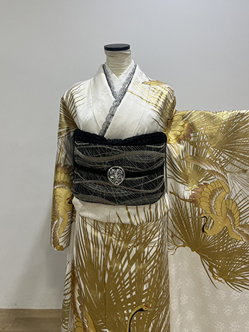 【振袖】白・鶴