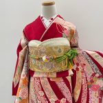 【振袖】赤・バラ
