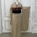 【振袖】ﾍﾞｰｼﾞｭ・無地