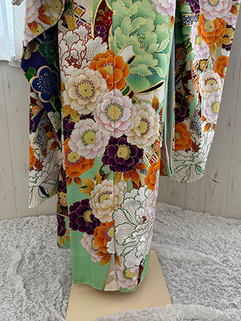 【振袖】青・牡丹