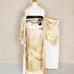 【振袖】白/金・鶴