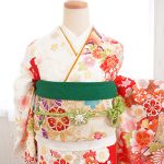 【振袖】白/赤・桜