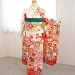【振袖】白/赤・桜