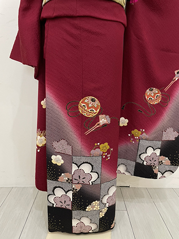 【振袖】赤・桜