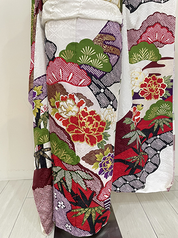 【振袖】白・松