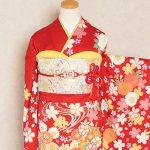 【振袖】赤・菊/牡丹