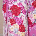 【振袖】白/ﾋﾟﾝｸ・薔薇