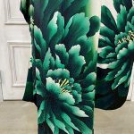 【振袖】黒/緑・牡丹