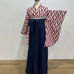 【卒業袴】白/赤・矢羽