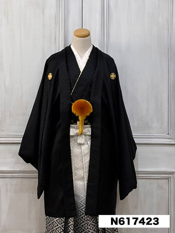 【男性袴】黒・菊菱