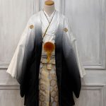 【男性袴】白/黒・花菱