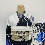 【振袖】白/青・ﾊﾞﾗ