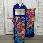 【振袖】青・牡丹