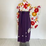 【卒業袴】白・花